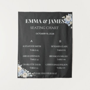 Wedding Seating Chart   Elegant Floral Tapestry