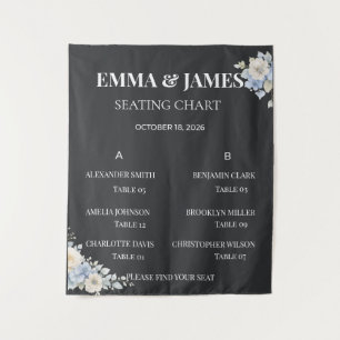 Wedding Seating Chart   Elegant Floral Tapestry