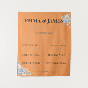Wedding Seating Chart   Elegant Floral Tapestry