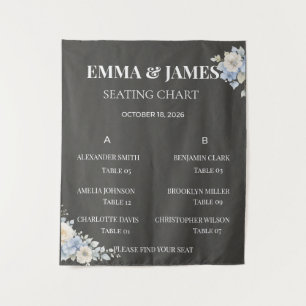 Wedding Seating Chart   Elegant Floral Tapestry