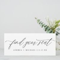 Wedding Seating Chart Find Your Seat Card