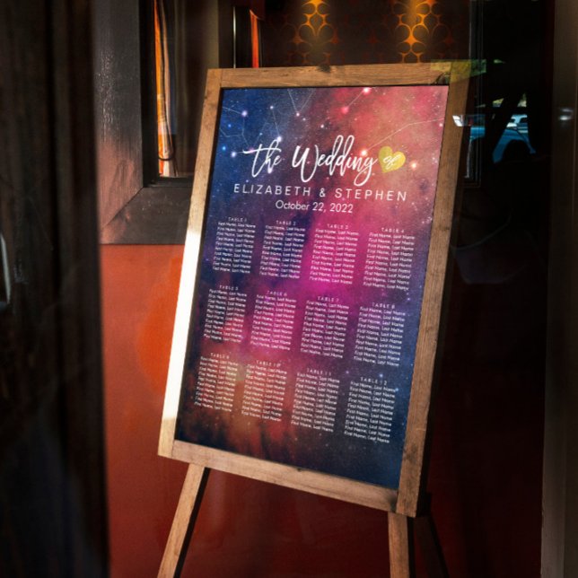 Wedding Seating Chart Galaxy Nebula Constellations (Creator Uploaded)