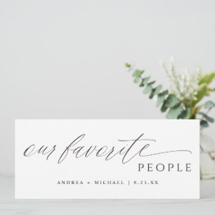 Wedding Seating Chart Our Favourite People Card