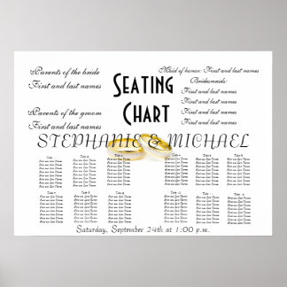 Wedding Seating Chart Peace Hope Love Destiny