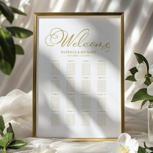 Wedding Seating Chart Sign Gold Foil