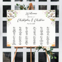 Wedding seating chart sign  poster