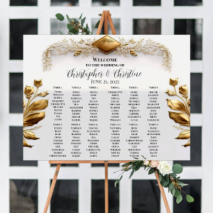 Wedding seating chart sign poster