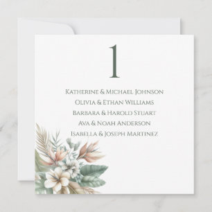 Wedding Seating Chart-Tropical Elegance Invitation