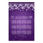 Wedding Seating Chart Winter Sparkle Purple
