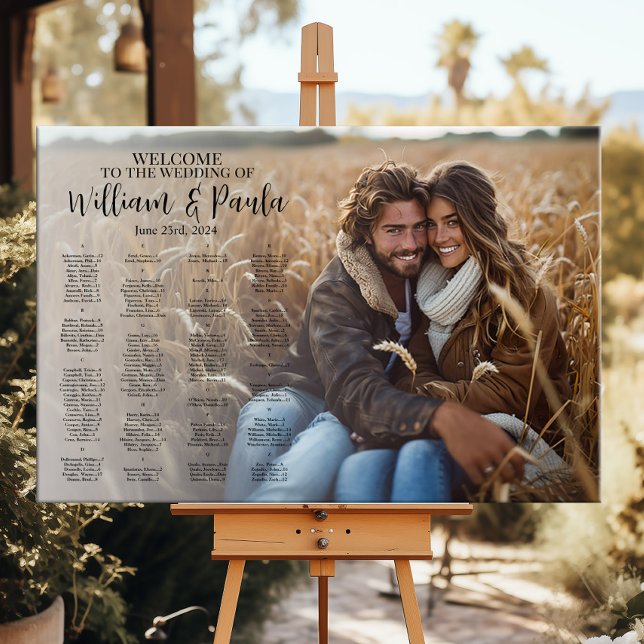 Wedding seating chart with photo alphabetical (Creator Uploaded)