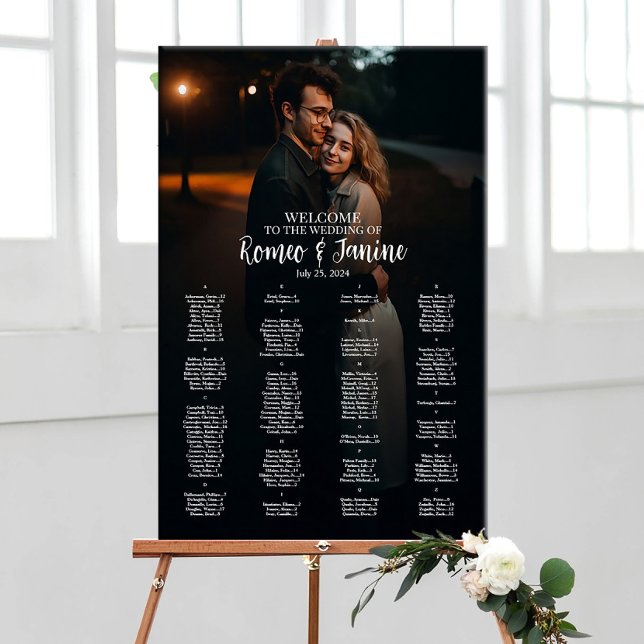 Wedding seating chart with photo alphabetical (Creator Uploaded)