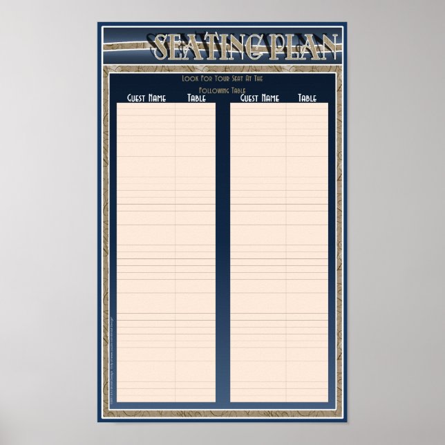 Wedding Seating Plan Poster (Front)