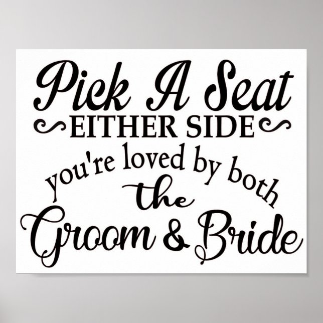 Wedding Seating Sign (Front)