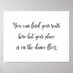 Wedding seating sign Calligraphy