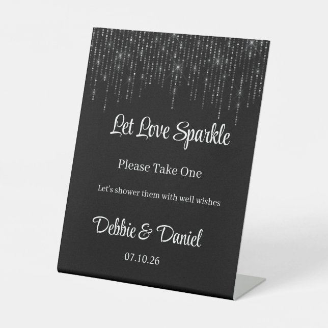 Wedding Sendoff Pedestal Table Sign (Front)