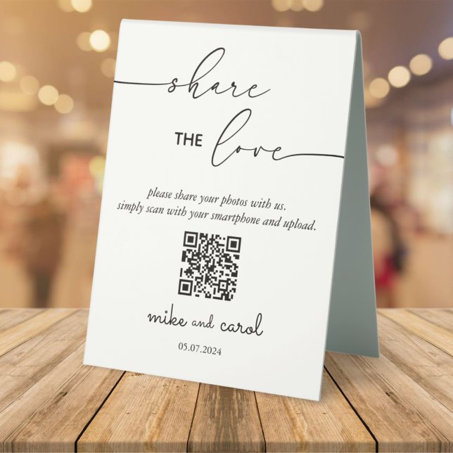 Wedding Share The Love Photo Share QR Code Pedesta (Creator Uploaded)