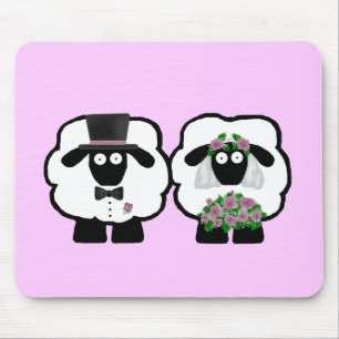 Wedding Sheep Mousepad