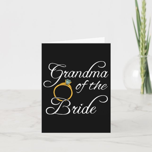Wedding Shirts Grandma Of The Bride Tees Women Gra Card (Front)