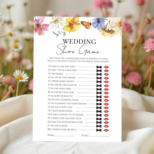 Wedding Shoe | Boho Bridal Shower Game Card (Creator Uploaded)