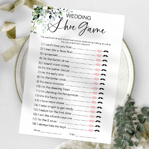 Wedding Shoe Bridal Shower Game Invitation