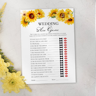Wedding Shoe Fall Bridal Shower Game Card