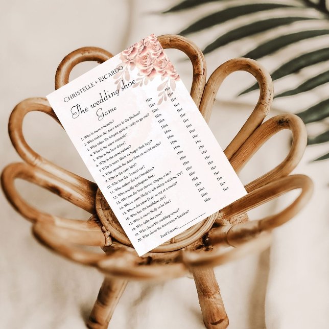 Wedding shoe game bachelorette party game Card (Creator Uploaded)