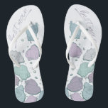 WEDDING SHOES | Modern Seashells Dusty Blue Lilac Thongs<br><div class="desc">Funky dusty blue and lilac seashell design. Handwritten calligraphy that says best man - perfect for the best man to wear on the beach for his best bud's wedding ceremony. Design created for TheBarefootBride™ by © WhimsicalArtwork™. This is part of a wedding stationery suite collection with matching wedding accessories also...</div>