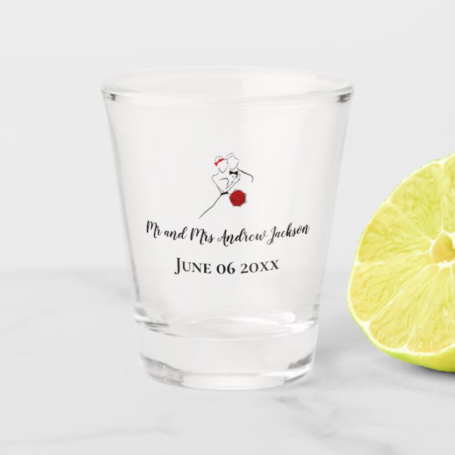 Wedding Shot Glass (Front)