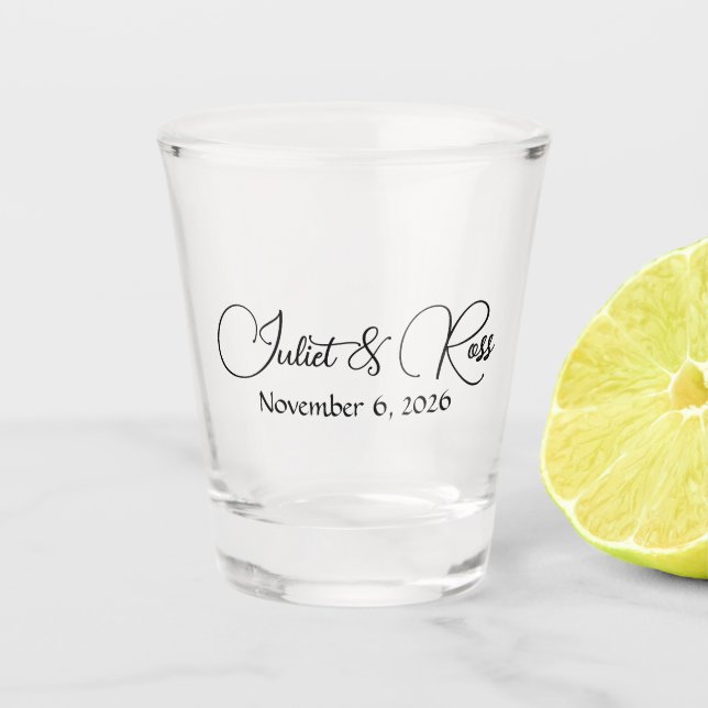Wedding Shot Glass (Front)