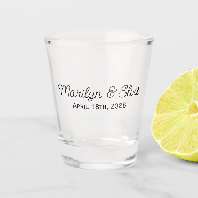  Wedding Shot Glass (Front)