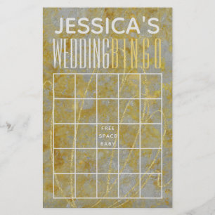 Wedding Shower BINGO Silver Lining Flyer