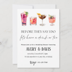 Wedding Shower - Drink or Two Invitation