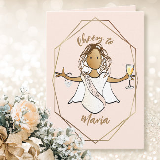 Wedding Shower Ethnic Bride to Be Champagne Toast Card