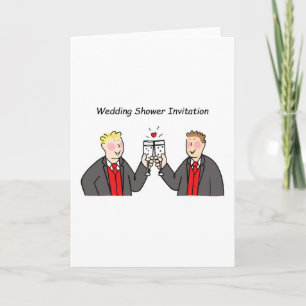 Wedding Shower Invitation for Two Grooms.