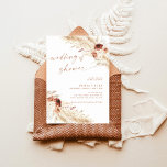 Wedding Shower Invite Boho Terracotta Pampas Grass<br><div class="desc">This lovely Bridal Shower Invitation features hand-painted watercolor florals and pampas grass to set the tone for your bohemian styled event! Easily edit most wording to match your event! Text and arch colours are fully editable —> click the "Edit Using Design Tool" button to edit!</div>