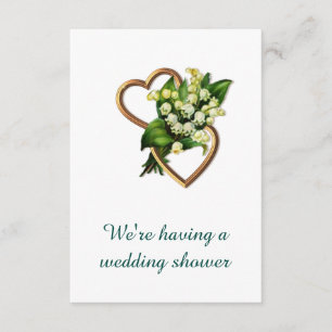 Wedding Shower, Lily of the Valley and Hearts Invitation