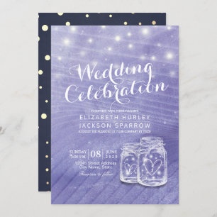 Wedding Shower Mason Jar String Lights Invitation