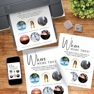 Wedding Shower Party Game Where Were They Poster