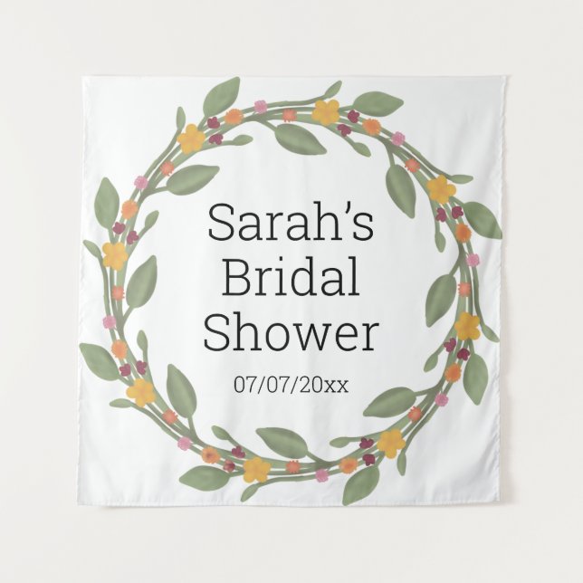 Wedding shower personalised tapestry (Front)