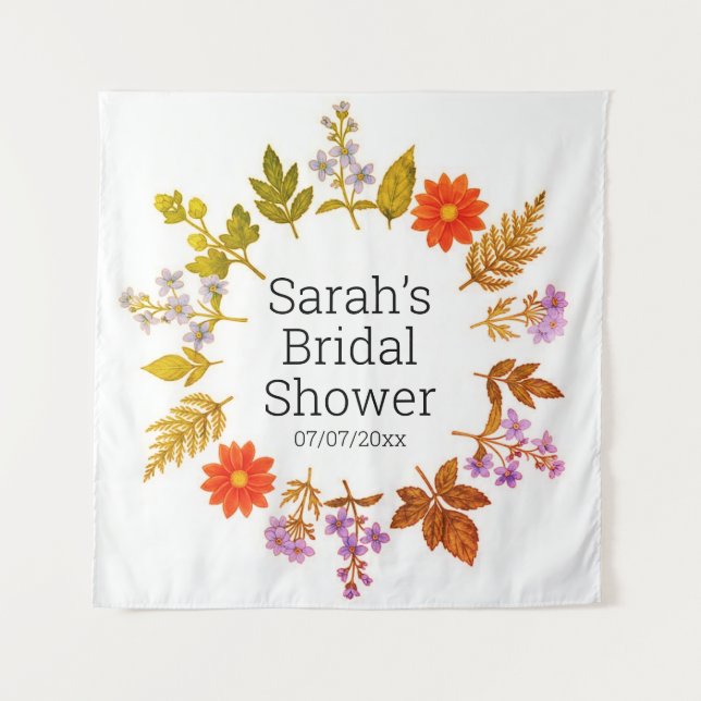 Wedding shower personalised tapestry (Front)
