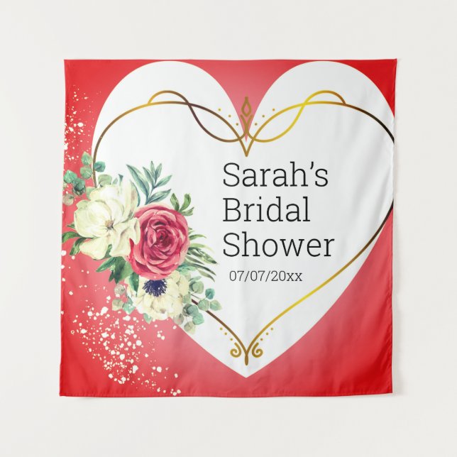 Wedding shower personalised tapestry (Front)