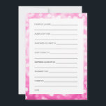 Wedding Shower Wishes Pink Glitter Lights Advice Card<br><div class="desc">Pink Glitter Lights Wishes For Bride And Groom / Newlywed Advice Cards / Bridal Shower Advice Cards / Wedding Advice Cards / Wedding Wishes Cards - perfect for bridal showers and elegant weddings.</div>