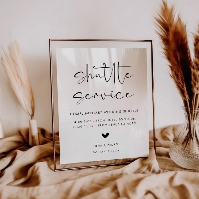 Wedding Shuttle Service Sign (Creator Uploaded)