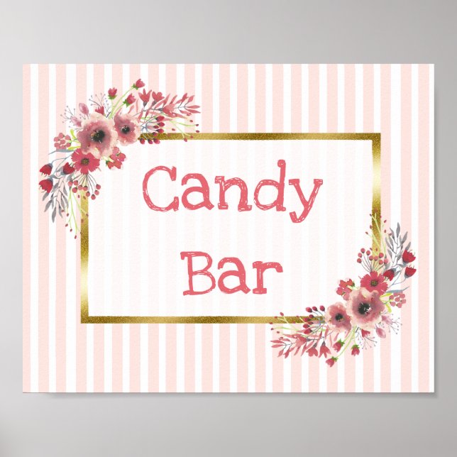 Wedding Sign Candy Bar Chalkboard Look (Front)