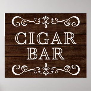 Wedding Sign – Cigar Bar Rustic Wedding Sign