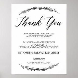 Wedding Sign – Donation Laurel Wedding Sign
