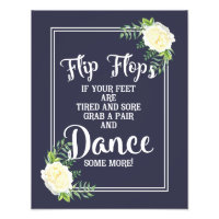 wedding sign, flip flops, wedding, floral rose