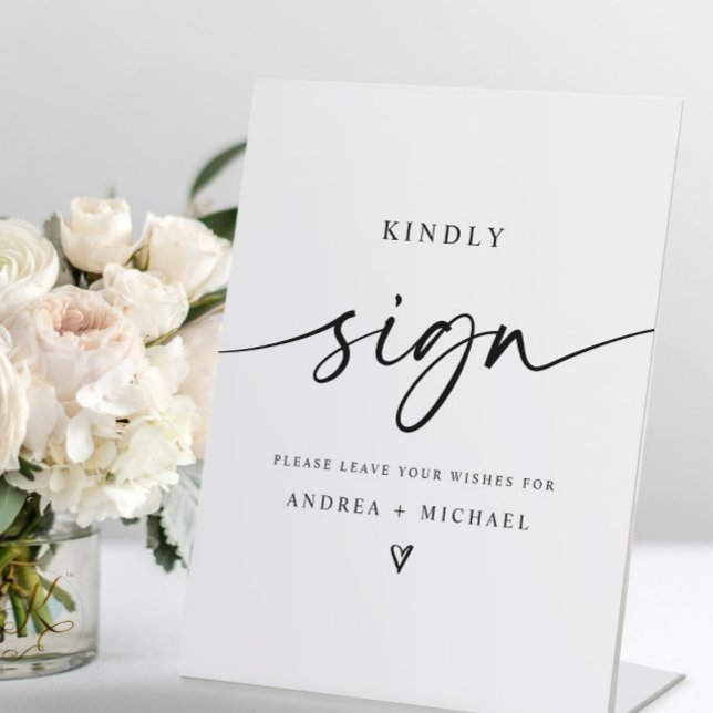 Wedding Sign Guest Book Modern Minimalist Heart (Creator Uploaded)