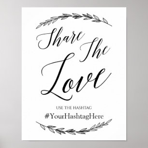 Wedding Sign – Hashtag Laurel Wedding Sign