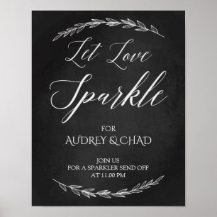 Wedding Sign – Let Love Sparkle Chalkboard Sign